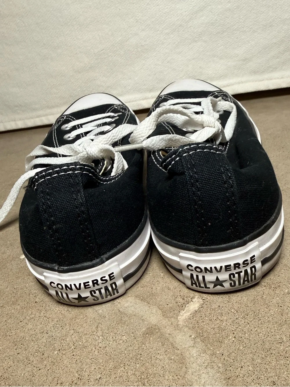 Converse Black and White Low Top Canvas Sneakers